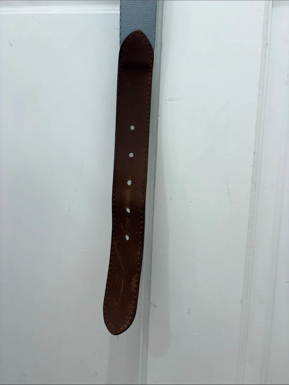 Peter Millar Green Golf belt with Brown Leather Accents size 38